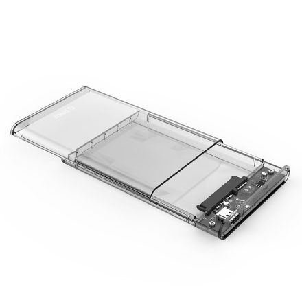 Orico 2,5"  HDD/SSD Ház USB-C 3.1 Gen1 SATA 3.0 + Kábel - Átlátszó