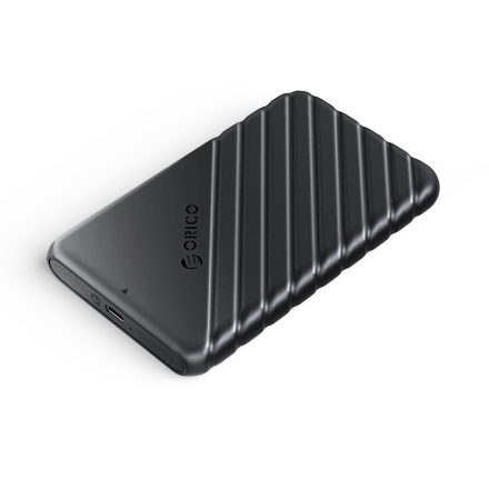 Orico 2,5" HDD/SSD Ház USB-C 3.1 Gen1 SATA 3.0 + Kábel - UASP+TRIM - Fekete