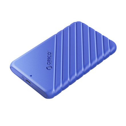 Orico 2,5" HDD/SSD Ház USB-C 3.1 Gen1 SATA 3.0 + Kábel - UASP+TRIM - Kék