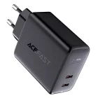 Acefast A9 Hálózati Gyorstöltő 40W PD - 2xUSB-C - Fehér