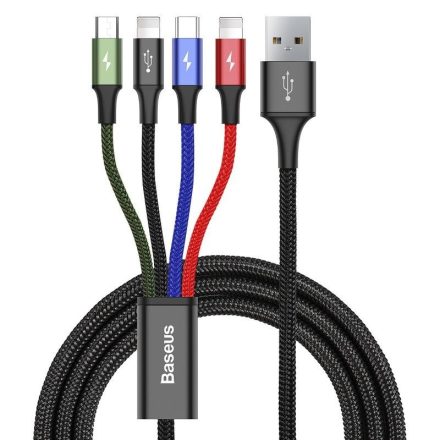 Baseus 4in1 Rapid Series USB - USB-C + micro + 2x Lightning Kábel - 1,2m 3,5A
