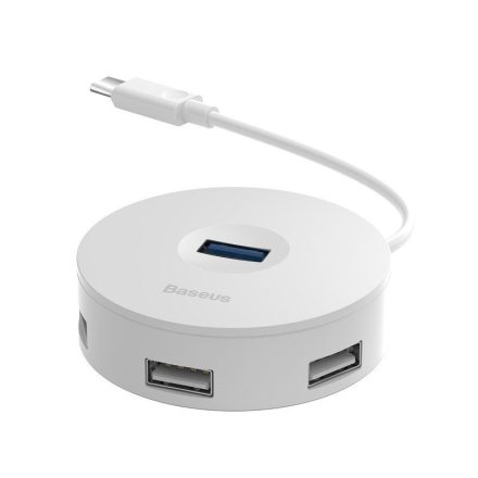 Baseus Round Box USB-C Hub - 1x USB 3.0 + 3x USB 2.0 - 15 cm - Fehér