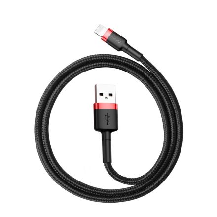 Baseus Cafule USB - Lightning Kábel - 0,5m 2,4A - Fekete-Piros