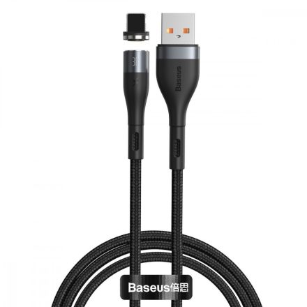 Baseus Zinc Mágneses USB - Lightning Kábel - 1m 2,4A - Fekete