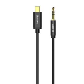Baseus Yiven Audio Kábel USB-C - Mini Jack 3.5mm - 1.2m - Fekete   Baseus Yiven Audio Kábel USB-C - Mini Jack 3.5mm - 1.2m - Fekete