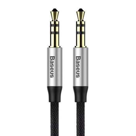 Baseus Yiven Audio Kábel M30 Mini Jack 3,5mm 0,5m - Fekete-Ezüst