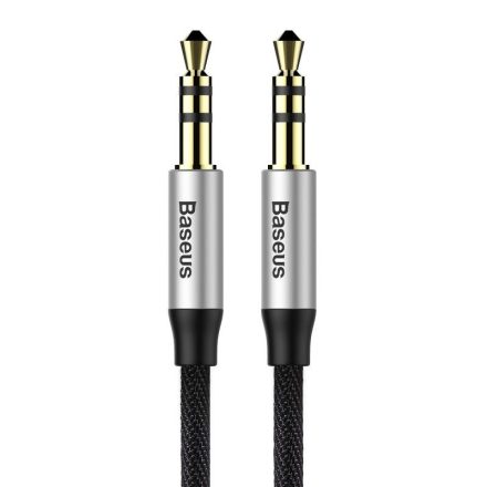 Baseus Yiven Audio Kábel M30 Mini Jack 3,5mm 1,5m - Fekete-Ezüst