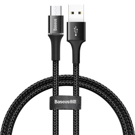 Baseus Halo USB - Micro USB Kábel - 0,5m 3A - Fekete