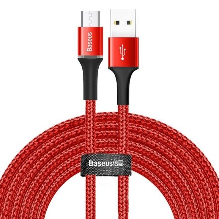 Baseus Halo USB - Micro USB Kábel - 3m 2A - Piros