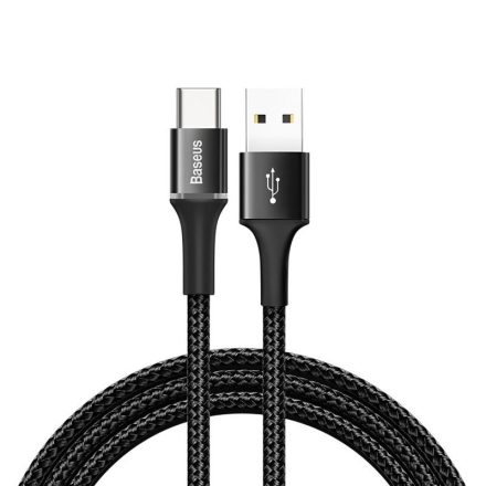 Baseus Halo USB - USB-C Kábel - 1m 3A LED - Fekete
