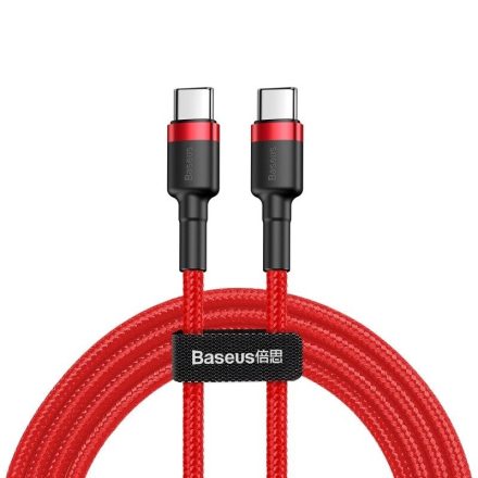 Baseus Cafule USB-C - USB-C Kábel - 1m 3A 60W - Piros
