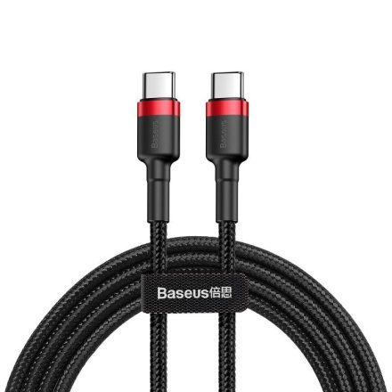 Baseus Cafule USB-C - USB-C Kábel - 2m 3A 60W - Fekete-Piros