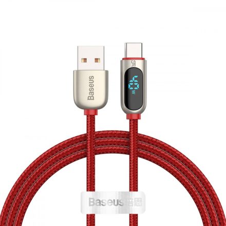 Baseus Display USB - USB-C Kábel - 1m 5A - Piros