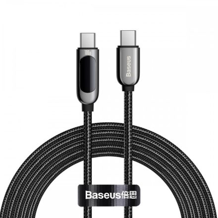 Baseus Display USB-C - USB-C Kábel - 2m 5A 100W - Fekete