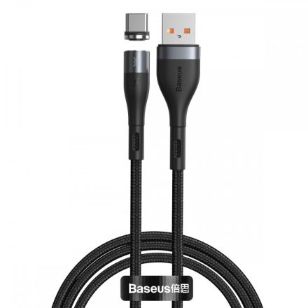 Baseus Zinc Mágneses USB - USB-C Kábel - 1m 3A - Fekete