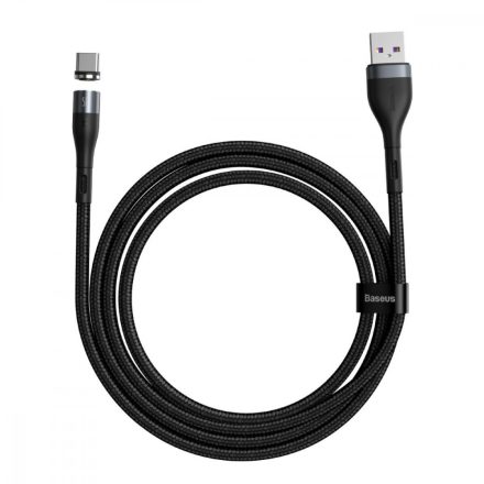 Baseus Zinc Mágneses USB - USB-C Kábel - 1m 5A - Fekete