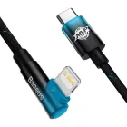 Baseus MVP2 USB-C - Lightning Kábel - 1m 20W - Fekete-Kék