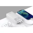 Baseus Power Bank 30000mAh 15W - Bipow - 2xUSB + 1xUSB-C - Fehér