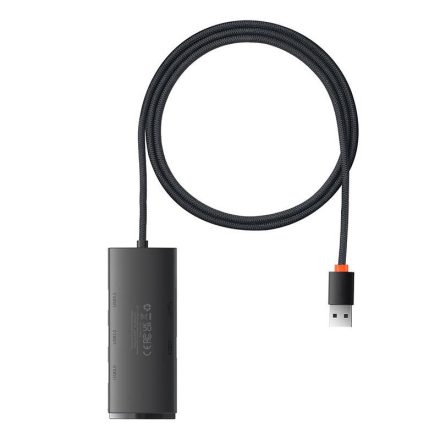 Baseus Lite Series USB-A HUB - 4x USB 3.0 - 100 cm - Fekete
