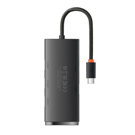 Baseus Lite Series USB-C HUB - 4x USB 3.0 - 25 cm - Fekete