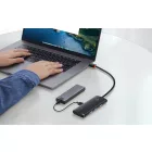 Baseus Lite Series USB-C HUB - 4x USB 3.0 - 25 cm - Fekete
