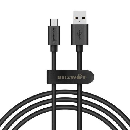 Blitzwolf BW-CB7 USB - Micro USB Kábel - 1m 2,4A - Fekete