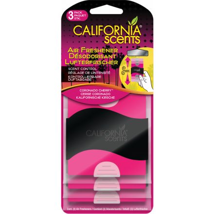California Scents Coronado Cherry Akasztós Autóillatosító - 3 db