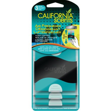 California Scents Santa Ana Sea Breezer Akasztós Autóillatosító x 3 db