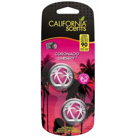 California Scent Coronado Cherry - Autóillatosító Mini Diffúzor - 2 db