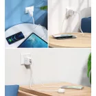 Choetech Hálózati Gyorstöltő - 2xUSB-C 20W - 40W - Fehér