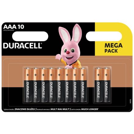 Duracell Basic AAA LR03 MN2400 Mikro Elem x 10 db