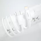 Dudao Hálózati Töltő - 1xUSB-C PD 18W +1m USB-C - Lightning Kábel - Fehér