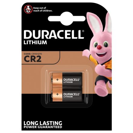Duracell CR2 3V Lítium Fotó Elem x 2 db