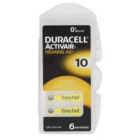 Duracell ActiveAir DA 10 Hallókészülék Elem x 6 db