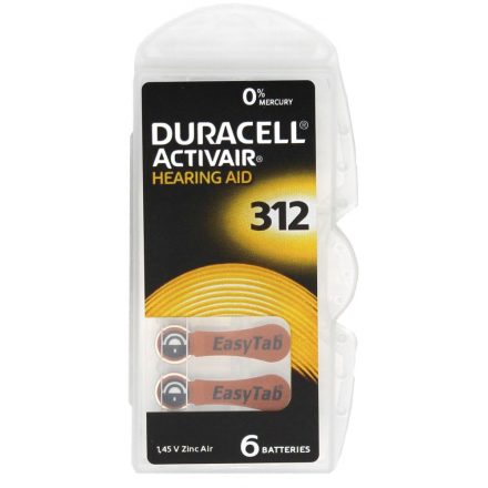 Duracell ActiveAir DA 312 Hallókészülék Elem x 6 db
