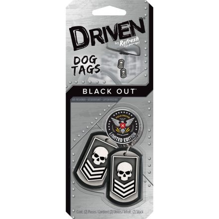 Driven Black Out - Dog Tags - Akasztós Autóillatosító