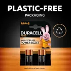 Duracell Plus Power Boost Alkáli AAA Mikro MN2400 Elem x 4 db