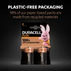 Duracell Plus 100% Alkáli C Baby MN1400 Elem x 2 db