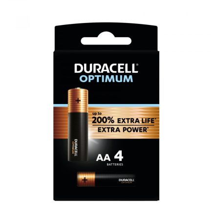 Duracell Optimum AA MN1500 Ceruza LR6 Alkáli Elem x 4 db