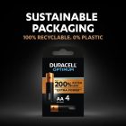 Duracell Optimum AA MN1500 Ceruza LR6 Alkáli Elem x 4 db