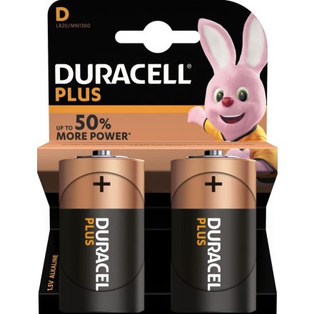 Duracell Plus Alkáli D Góliát MN1300 Elem x 2 db