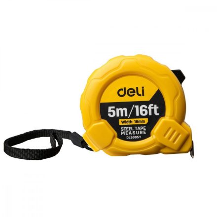 Deli Tools Acél Mérőszalag 5m - 19mm - 16ft - EDL9005Y