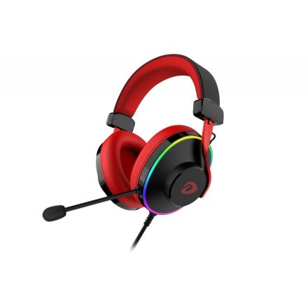 Dareu EH745 Mikrofonos Gamer Fejhallgató - RGB - Piros