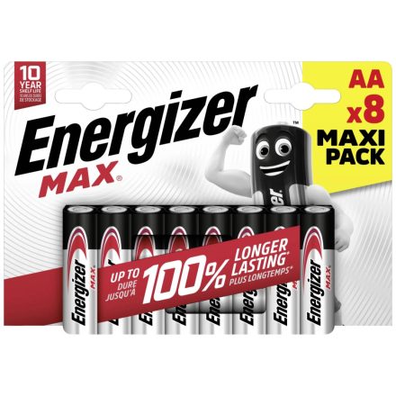Energizer Max Alkáli AA LR6 Ceruza Elem x 8 db