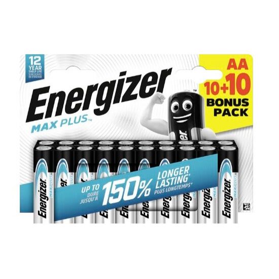 Energizer Max Plus Alkáli AA LR6 Ceruza Elem x 20 db