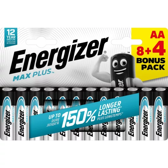 Energizer Max Plus Alkáli AA LR6 Ceruza Elem x 12 db