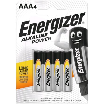 Energizer Alkaline Power AAA LR03 Mikro Elem x 4 db