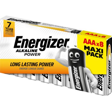 Energizer Alkaline Power AAA LR03 Mikro Elem x 8 db