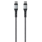 Energizer USB-C - USB-C Metal / Braided Nylon Kábel - 2m 2A - Ezüst