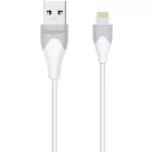 Energizer USB-A - Lightning Bicolor Kábel - 1.2m 2.4A - Fehér-Szürke